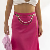 Ethnic Style Pearl Waist Chain Sexy Body Chain