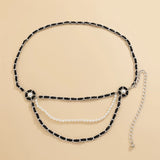 Ethnic Style Pearl Waist Chain Sexy Body Chain
