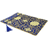 Ethnic Brocade Sutra Book Pouch Dragon Flower Zipper Bag