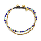 Bohemian Style Turquoise Copper Bead Anklets