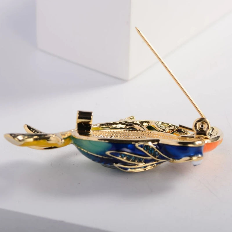 Ethnic Woodpecker Brooch Enamel Painting Alloy Bird Suit Summer Accessory