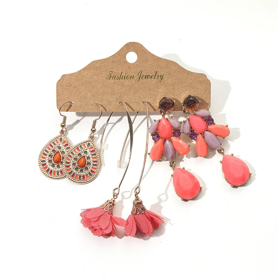 Boho Vintage Metal Tassel Earrings Sets for Women
