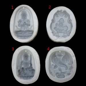 Resin Casting Silicone Molds for DIY Crafts - Floral Jade Pendant