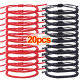 Tibetan Buddha Woven Amulet Bracelet, Multicolor Rope Charm for Women Men