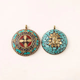 Tibetan Maitreya Buddha Pendant, Ethnic Statement Sweater Necklace