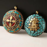 Tibetan Maitreya Buddha Pendant, Ethnic Statement Sweater Necklace