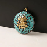 Tibetan Maitreya Buddha Pendant, Ethnic Statement Sweater Necklace