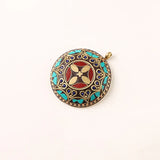 Tibetan Maitreya Buddha Pendant, Ethnic Statement Sweater Necklace