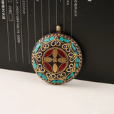 Tibetan Maitreya Buddha Pendant, Ethnic Statement Sweater Necklace
