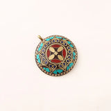 Tibetan Maitreya Buddha Pendant, Ethnic Statement Sweater Necklace