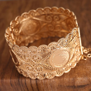 Ethnic Plated Bridal Bangles Wide Cuff Bracelets for Women