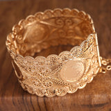 Ethnic Plated Bridal Bangles Wide Cuff Bracelets for Women