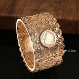 Ethnic Plated Bridal Bangles Wide Cuff Bracelets for Women