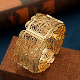 Ethnic Plated Bridal Bangles Wide Cuff Bracelets for Women
