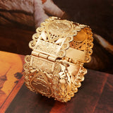 Ethnic Plated Bridal Bangles Wide Cuff Bracelets for Women