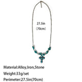Ethnic Turquoise Cow Tauren Necklace - Tribe Jewelry