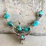 Ethnic Turquoise Cow Tauren Necklace - Tribe Jewelry