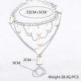 Vintage Carving Coin Silver Plated Anklets for Women