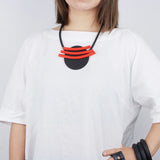 Ethnic Women Neck Chain Big Round Pendant Large Necklace Minimalist Jewelry