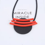 Ethnic Women Neck Chain Big Round Pendant Large Necklace Minimalist Jewelry