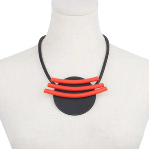 Ethnic Women Neck Chain Big Round Pendant Large Necklace Minimalist Jewelry