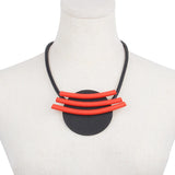 Ethnic Women Neck Chain Big Round Pendant Large Necklace Minimalist Jewelry