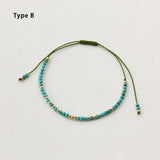 Ethnic Women Turquoise Stone Beaded Bracelet Shell Pearl Natural Stone