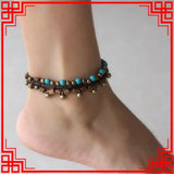 Peacock Women Green Stones Anklets Chains