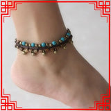 Peacock Women Green Stones Anklets Chains