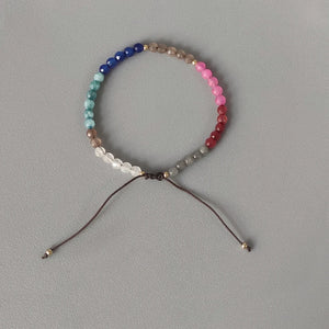 Colorful Crystal Beads Bracelet Adjustable Bangle Bohemian