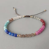 Colorful Crystal Beads Bracelet Adjustable Bangle Bohemian