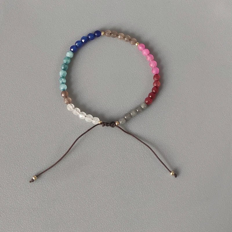 Colorful Crystal Beads Bracelet Adjustable Bangle Bohemian