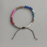 Colorful Crystal Beads Bracelet Adjustable Bangle Bohemian