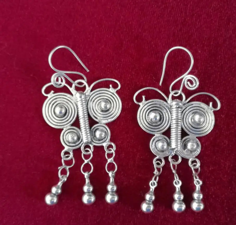 Ethnic Butterfly Shape Tassel Earrings for Women