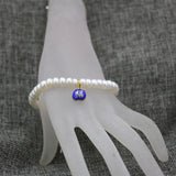 Ethnic 7-8mm Pearl Abacus Beads Bracelet with Cloisonne Spacers