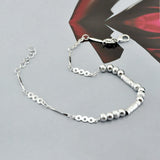 Ethnic Silver Bracelet Women's 925 Sterling Pattern Carving Solid Chain
