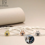 Personalized Photo Projection Bracelet with Dog Paw Pendant