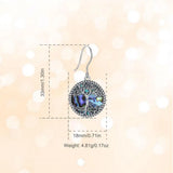 925 Silver Tree of Life Drop Earrings with Mother of Pearl