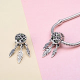 925 Silver Tree of Life Dream Catcher Charm Beads for DIY Jewelry