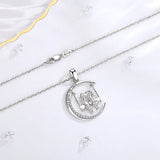 925 Silver Two Sisters Swinging Pendant Necklace for Girlfriends