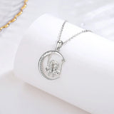 925 Silver Two Sisters Swinging Pendant Necklace for Girlfriends