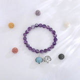 12mm Tree of Life Beaded Bracelet Volcanic Stone Aroma Diffuser Bracelet