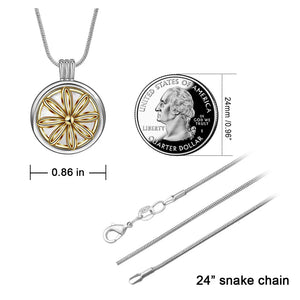 Daisy Flower Aroma Locket Necklace Essential Oil Diffuser Pendant