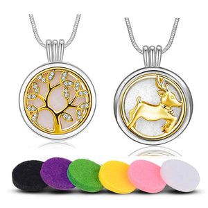 20mm Tree of Life Anchor Aromatherapy Necklace Essential Oils Diffuser Pendant