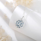 20mm Volcanic Stone Aromatherapy Necklace Celtic Knot Round Pendant Jewelry