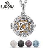 20mm Volcanic Stone Aromatherapy Necklace Celtic Knot Round Pendant Jewelry