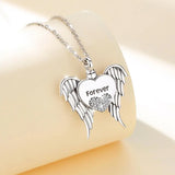 925 Silver Heart Wing Pendant Keepsake Heart CZ Locket Necklace