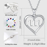Eudora 925 Silver Angel Number Necklace 333 777 888 666 Pendant