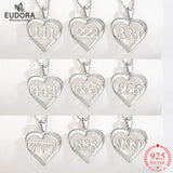 Eudora 925 Silver Angel Number Necklace 333 777 888 666 Pendant