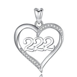Eudora 925 Silver Angel Number Necklace 333 777 888 666 Pendant